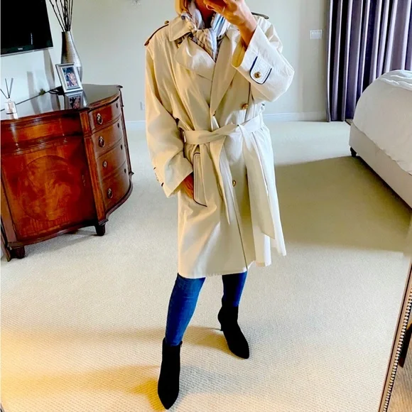 Burberry Jackets Coats Vintage Burberry Trench Coat Ivory